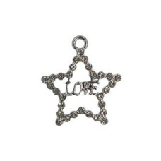 PES0178 - PINGENTE DE STRASS ESTRELA LOVE