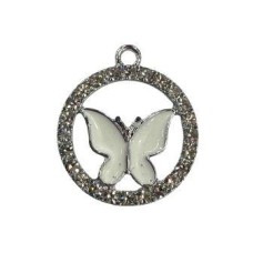 PES0206 - PINGENTE DE STRASS BORBOLETA